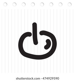 Power button doodle