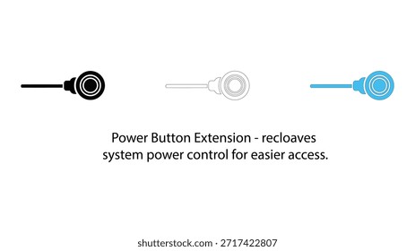 Cable de extensión del Botón de alimentación para facilitar el acceso al sistema