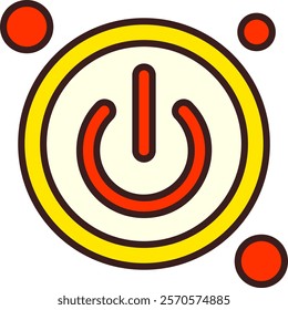 Power Button Filled Style Icon Design