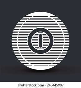 Power button. Flat design style. Made vector illustration