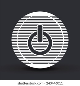 Power button. Flat design style. Made vector illustration
