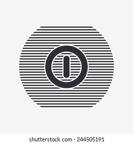 Power button. Flat design style. Made vector illustration