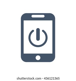 Power Button, flat design style