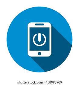 Power Button, flat design style