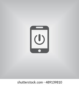 Power Button, flat design style