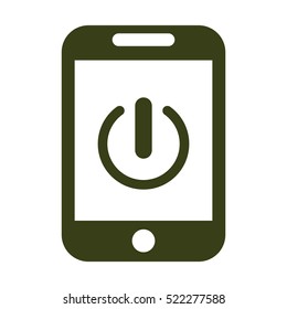 Power Button, flat design style