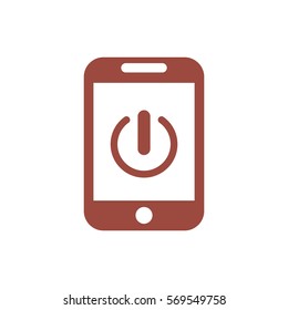 Power Button, flat design style