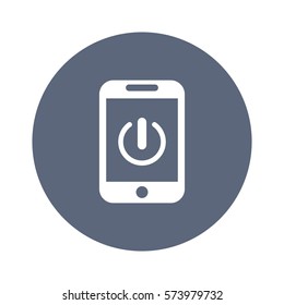Power Button, flat design style