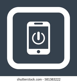 Power Button, flat design style