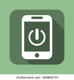 Power Button, flat design style