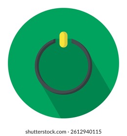 Power button flat icon, on off button symbol element vector design illustration