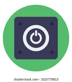 Power button flat icon. Standby symbol