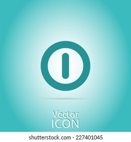 Power button. Flat style. Made in vector