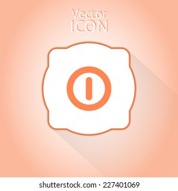 Power button. Flat style. Made in vector