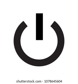 Power button flat vector icon isolated on a white background.