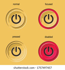 power button in four conditions