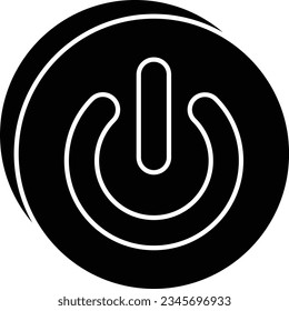 power button glph icon design style