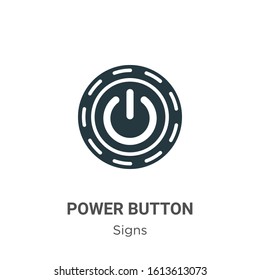 Power button glyph icon vector on white background. Flat vector power button icon symbol sign from modern signs collection for mobile concept and web apps design.