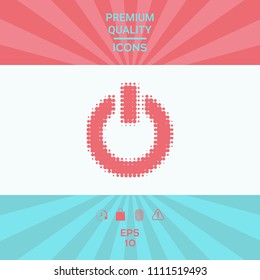 Power button - halftone logo.