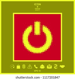 Power button - halftone logo.