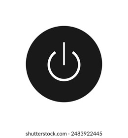 Power button icon for apps and website. Vector