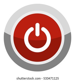 Power button icon. Cartoon illustration of power button vector icon for web