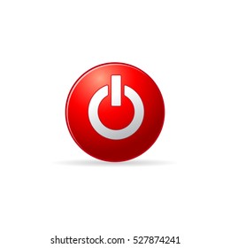 Power button icon in color. On off electronic