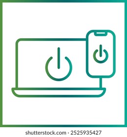 Diseño de icono de Botón de energía para el Uso comercial personal