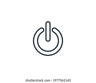 Power Button Icon Design Template Elements