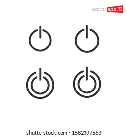 Power Button Icon Design Vector