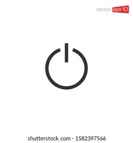 Power Button Icon Design Vector