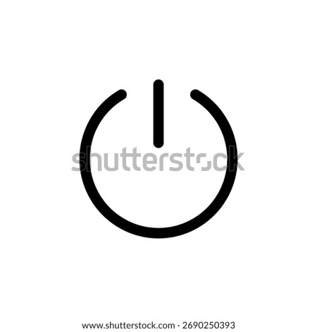 Power Button Icon for Device Control and Energy Switch