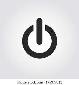 Power button icon, flat design