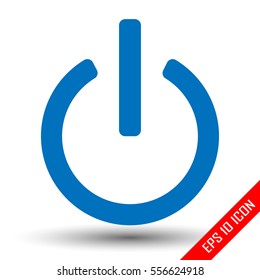 Power Button Icon. Flat Icon Of Power Button EPS. Vector Illustration.