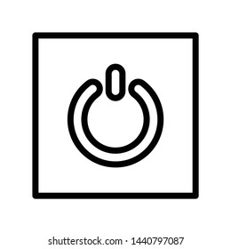 power button icon. flat illustration of power button vector icon for web. Perfect use for website, pattern, app, etc.