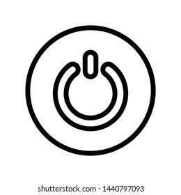 power button icon. flat illustration of power button vector icon for web. Perfect use for website, pattern, app, etc.