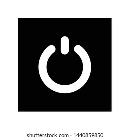 power button icon. flat illustration of power button vector icon for web. Perfect use for website, pattern, app, etc.
