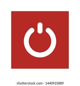 power button icon. flat illustration of power button vector icon for web. Perfect use for website, pattern, app, etc.