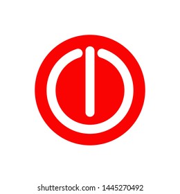 	
power button icon. flat illustration of power button vector icon for web