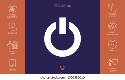 Power button icon. Graphic elements for your design