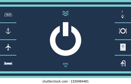 Power button icon. Graphic elements for your design