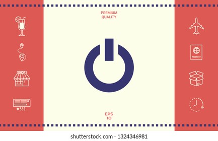 Power button icon. Graphic elements for your design