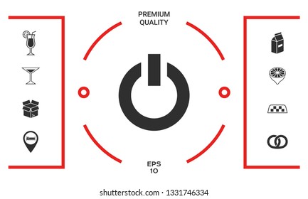 Power button icon. Graphic elements for your design