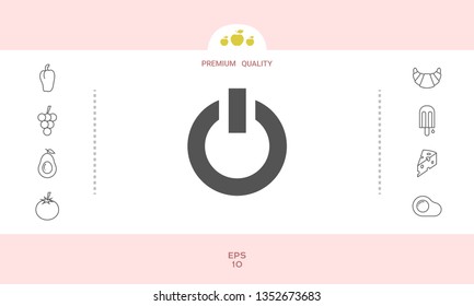 Power button icon. Graphic elements for your design