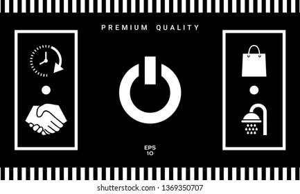 Power button icon. Graphic elements for your design