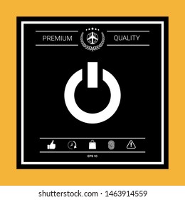 Power button icon. Graphic elements for your design