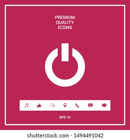 Power button icon. Graphic elements for your design