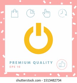 Power button icon. Graphic elements for your design