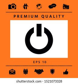 Power button icon. Graphic elements for your design
