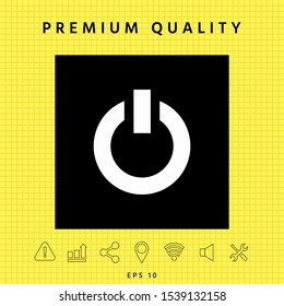 Power button icon. Graphic elements for your design